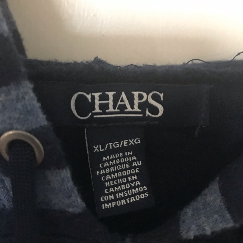 Chaps Hooded Striped Sweater - Size XL - Picture 3 of 10